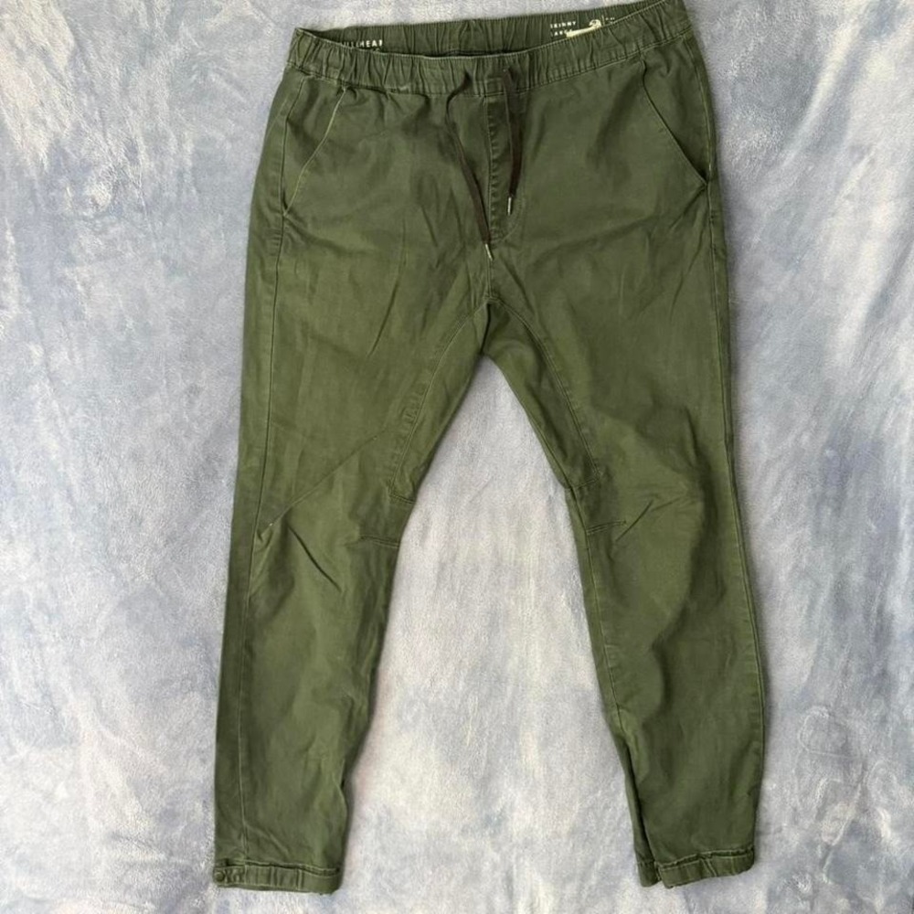 Bullhead Chino Cargo Jogger Stretch Green  Men Size L